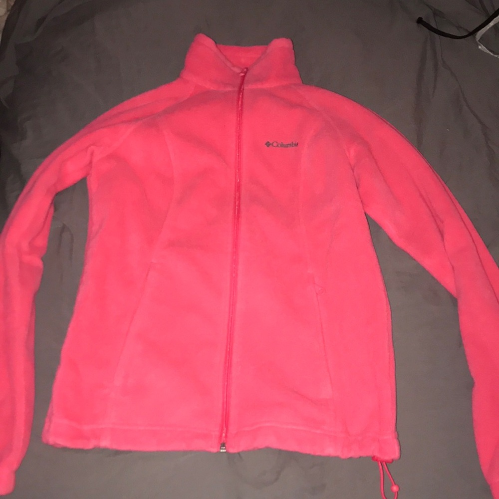 Pink fuzzy Columbia Jacket
